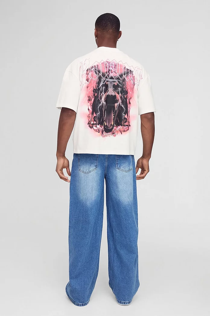Baggy Rigid Jean in Light Blue | boohooMAN USA Baggy Rigid Jean in Light Blue | boohooMAN USA